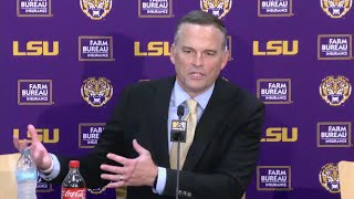 LSU Matt McMahon WIN over Alabama State postgame plus Jordan Sears and Dji Bailey [upl. by Lleon]