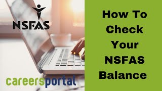 How To Check Your NSFAS Balance  Careers Portal [upl. by Namhar]