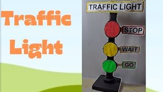 Traffic Light School project  how to make traffic Lighteasy traffic Light modeldiy [upl. by Dermot316]