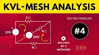 KIRCHHOFFS VOLTAGE LAW  MESH ANALYSIS SOLVED PROBLEMS 4 IN ELECTRICAL ENGINEERING TIKLESACADEMY [upl. by Viole]