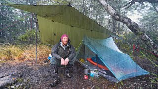 Camping In A Rainstorm  Heavy Rain  Ultralight Tent [upl. by Stewardson]