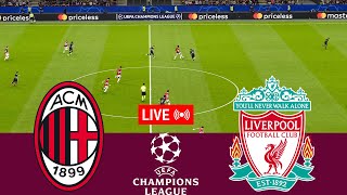 LIVE AC Milan vs Liverpool UEFA Champions League 2425 Full Match  VideoGame Simulation [upl. by Eletnahc774]