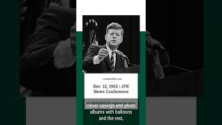 Dec 12 1962  JFK on Comedian Vaughn Meaders Impersonation of Him [upl. by Onivag837]