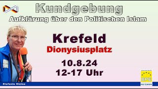 Live aus Krefeld BPE  Aufklärung über den Politischen Islam [upl. by Eelyme733]