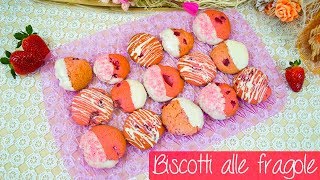 BISCOTTI ALLE FRAGOLE 🍓  Ricetta Facile  Il Paradiso Delle Tentazioni [upl. by Ontine723]