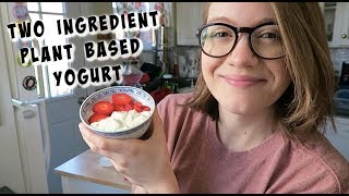 Two Ingredient Plant Based Yogurt  Easy [upl. by Needan877]