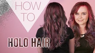 HOW TO  Holographic Hair  Festival Hair Styles  Superdrug [upl. by Alidia]