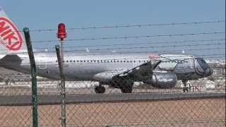 Jet2 757200 Landing and Niki A320200 take off at Arrecife Lanzarote [upl. by Elianora555]