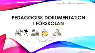 Pedagogisk dokumentation i förskolan [upl. by Frangos984]