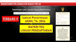 Ini Jadwal Terbaru Penerimaan AKMIL 2024 [upl. by Jovitah]