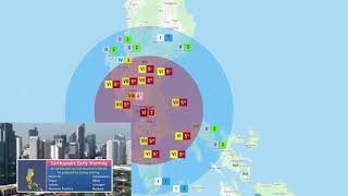 Magnitude 76 Manila Earthquake Scenario With Earthquake Early Warning West Valley Fault Scenario [upl. by Quinn153]