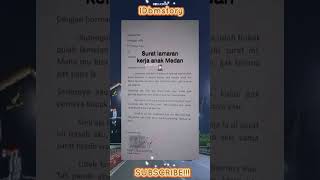 Surat lamaran kerja anak Medan shorts storywa story masukberanda [upl. by Suivatco]