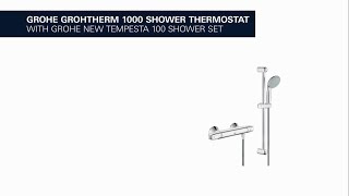 GROHE Grohtherm 1000 – shower thermostat with shower set for your ultimate comfort [upl. by Enixam563]