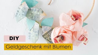 Geldgeschenk basteln – Blumenkranz DIY 🎁 [upl. by Britt]