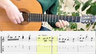 Oginski Polonaise guitar Notes Tabs Chords [upl. by Luht]