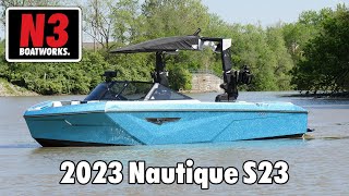 2023 Nautique S23  Reef Metal Flake  On Water  N3 Boatworks [upl. by Ihdin]