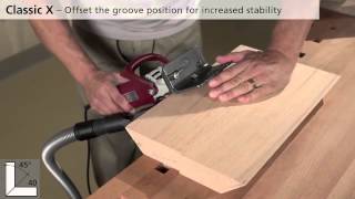 Lamello Classic X Biscuit Joiner miter applications [upl. by Hallutama]