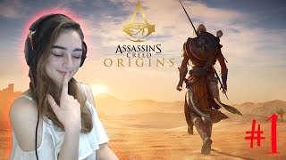 FIRST AC GAME  Assassins Creed Origins Playthrough  Part 1 [upl. by Enaamuj]