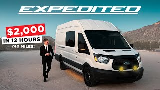 740 MILES for 2000 12 Hours of Driving  Cargo Van  Transit  Sprinter Van  EXPEDITED [upl. by Luy]