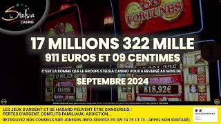 GAINS MENSUELS  GROUPE STELSIA CASINO  SEPTEMBRE 2024 [upl. by Aniratac747]