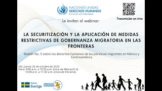 Conversatorio sobre la securitización y la aplicación de medidas restrictivas de gobernanza [upl. by Yddor]