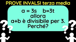 Prova a rispondere La somma di multipli di 3 è un multiplo di 3  Prova Invalsi di Matematica [upl. by Honebein673]