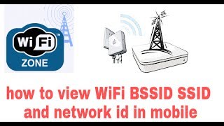 How to view wifi BSSID SSID network Id in mobile without any app install [upl. by Aibat]