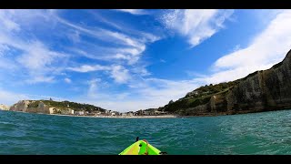 Etretat  France  Normandy region  Kayaking in Etretat France [upl. by Asen]