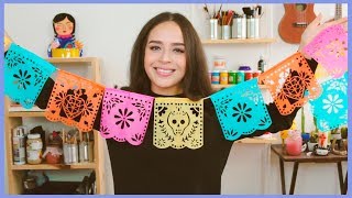 CÓMO HACER PAPEL PICADO FACILÍSIMO  DÍA DE MUERTOS  WenDIY [upl. by Rem]