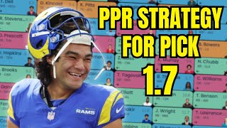 PPR Strategy For Pick 17 12Team Mock Draft [upl. by Azar244]