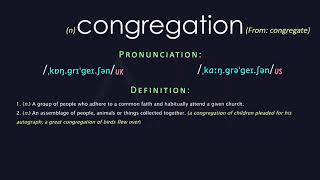 Congregation Meaning And Pronunciation  Audio Dictionary [upl. by Terrie]