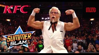 Shawn Michaels SummerSlam 2017 Entrance as KFC Colonel Sanders [upl. by Hoon]