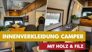 Innenverkleidung Camper mit Holz amp Filz So Gelingt Es [upl. by Siuqaj]