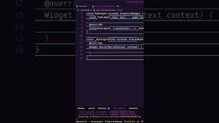 Stateful widget in a Seconds  flutter shortcuts [upl. by Yvaht]
