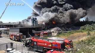 30062018  VN24  Flashover bei Großbrand verursacht Millionenschaden in Bönen [upl. by Hgielram]