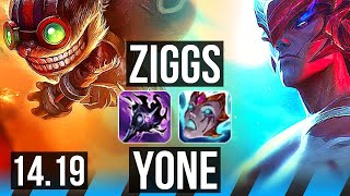 ZIGGS vs YONE MID  Dominating 738  EUW Challenger  1419 [upl. by Gninnahc]