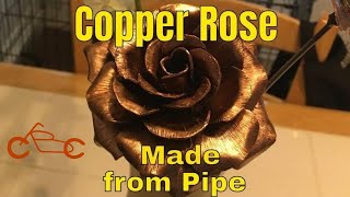 Copper Rose Made From Pipe [upl. by Nyloc517]