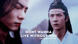 Lan Zhan x Wei Ying  Dont wanna live without you [upl. by Zina]