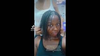 microlocs permed hair microlocs hairstyles viralvideo ghana fyppp [upl. by Yenffit]