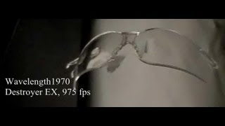 Safety Glasses torture test 350fps to 1200fps airgun pellets 11 shots 600 framessec [upl. by Nyltiak]