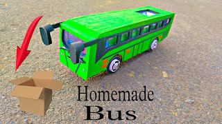 How To Make Bus From Cardboard  Luxury Bus With Lighting System  Viral Trending  make Very Easy [upl. by Damalus205]