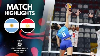 ARGENTINA 🆚 EGIPTO 4K  Highlights  Girls U17 World Championship 2024 [upl. by Ndnarb]