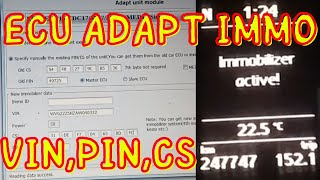 ECU Immo Adapt To Cluster Using VVDI2 [upl. by Kaya]