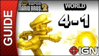 New Super Mario Bros 2  Star Coin Guide  World 41  Walkthrough [upl. by Adnerol]