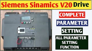 How to Set Siemens Sinamics V20 Drive Parameter Siemens Drive Parameter Setting [upl. by Wilt912]