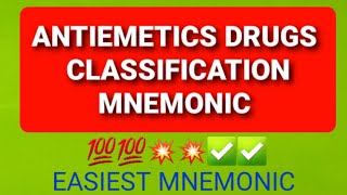 ANTIEMETICS DRUGS WITH MNEMONIC EASY TRICK [upl. by Bianka]