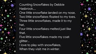 Counting Snowflakes by Debbie Hasbrook [upl. by Herra216]