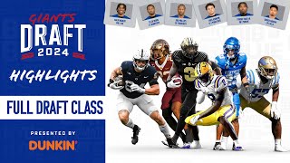 Every Pick Every Highlight from the Giants 2024 Draft Class  New York Giants [upl. by Durrej]