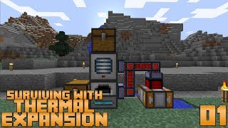 Surviving With Thermal Expansion  E01  Getting Started Basic Power amp Ore Processing [upl. by Akemit]