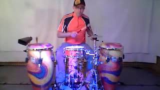 Cajon Pedal CAP 100 Conga Snare Hi Hat Cowbell Shaker Rainmaker Andre Coluccelli wwwfundrummingde [upl. by Artenak]